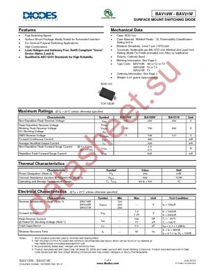 BAV19W-7-F datasheet  